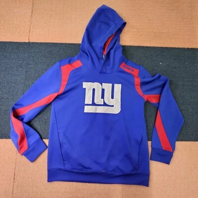 Manchado* New York Giants Juvenil Sudadera con Capucha Grande Azul 14/16 Capucha k2b Foto 1 de 4