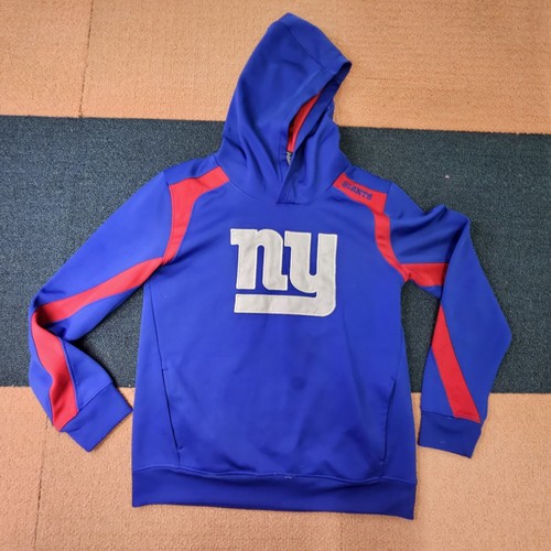 VETEMENTS Felpa con cappuccio Stained* New York Giants Youth Large blu 14 16 con cappuccio k2b