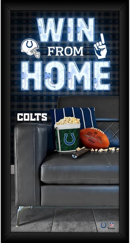 Indianapolis Colts Framed 10" x 20" Win From Home Collage Cover