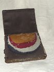 Antique Early Victorian Sewing Fabric Book Style Pin Keep