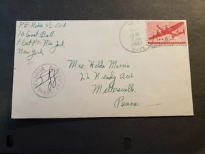 70ª CONSTRUCCIÓN NAVAL Bn, NORTE DE ÁFRICA 1943 Cubierta de la Marina de la Segunda Guerra Mundial censurada con carta - Imagen 1 de 3