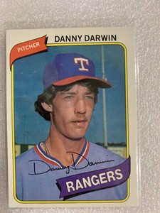 1980 Topps BB Danny Darwin #498 Texas Rangers MLB BASEBALL CARD 