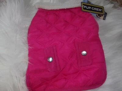 PINK Quilted Bone Jacket Dog XS S M L New pet Pup Crew coat puppy large - Image 1 of 2