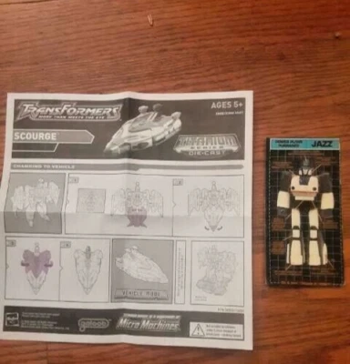 Transformers Action Master Jazz Power Plan Titanium Scourge Tubo de escape Instrucciones Foto 1 de 4