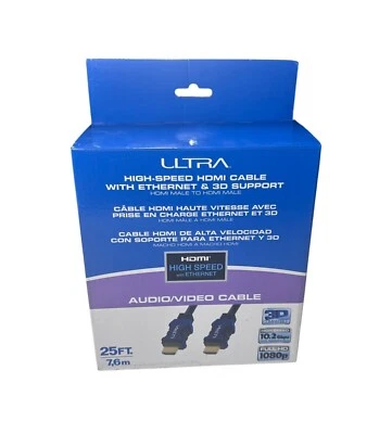 Ultra 25 Ft High-Speed HDMI Cable With Ethernet & 3D Support For Audio/Video - Image 1 of 4