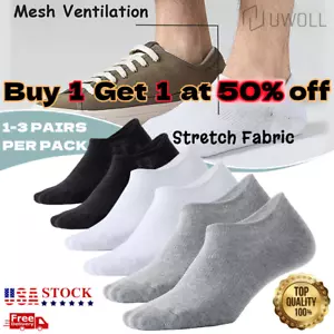 Lote de 1-3 pares de calcetines deportivos al tobillo para hombre y mujer corte bajo invisibles - Imagen 1 de 20