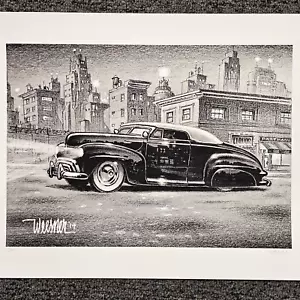 Firmado Numerado LE Keith Weesner Gilcee Impresión De Colección 1941 Ford Convertible Chop Top - Imagen 1 de 11