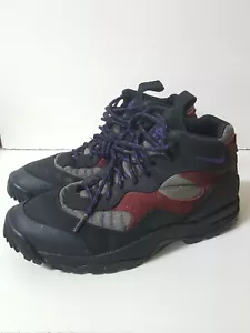 Vintage Nike ACG Boots Bordeaux Black Purple Shoes Womens Size 9 - Picture 1 of 12