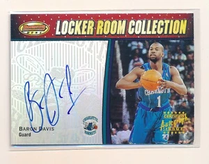 BARON DAVIS 2000-01 BOWMAN'S BEST ROOKIE LOCKER ROOM COLLECTION AUTO *HORNETS* - Picture 1 of 1