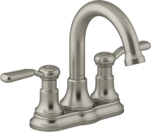 Grifo de baño Kohler Sterling Ludington 4 pulgadas juego central níquel cepillado - Imagen 1 de 8