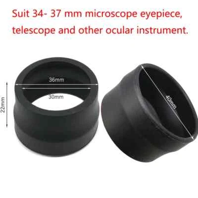 2 copas oculares plegables protectores oculares de goma 36 mm para microscopio telescopio Foto 1 de 4