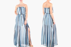 NUEVO BB DAKOTA MUJER PRIMAVERA CONTEMPORÁNEO VESTIDO AZUL BÁLTICO TALLA XS - Imagen 1 de 1