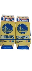 2 - WinCraft Golden State Warriors 2022 NBA Finals Champs 12oz. Slim Can Coolers - Picture 1 of 6