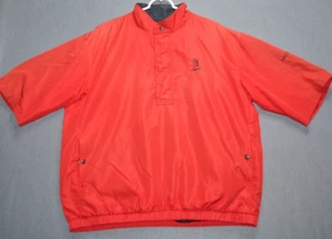 FootJoy Giacca Uomo Grande Rosso DryJoy Manica Corta Golf 1/4 Pullover TPC Sawgrass - Foto 1 di 10
