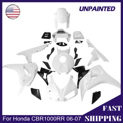 Kit de carenado sin pintar para carrocería molde de inyección ABS Honda CBR1000RR 2006 2007 Foto 1 de 4