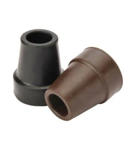 Gummipuffer mit Stahleinlage schwarz-braun für Leichtmetall-Gehstöcke 16-18mm - Bild 1 von 2