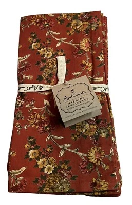 "Juego de 4 servilletas de óxido floral rosa margarita April Cornell Cottage nuevas 20""" Foto 1 de 4