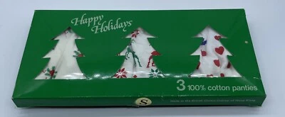 Nuevo Stock Antiguo Vintage St Eve Navidad Bragas Mujer S Hecho en Hong Kong Foto 1 de 3