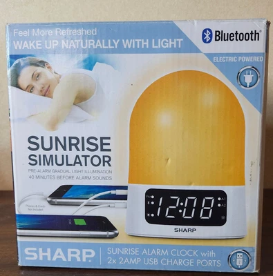 Sharp Sunrise Simulator Alarm Clock Bluetooth SPC284 - Open Box - Never Used - Image 1 of 3
