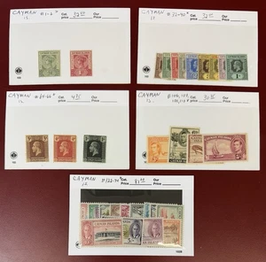 Caimán 1900-1950, Scott #1-2, 32-40, 64-66, 106-108, 110, 122-134, como nuevo, L.H./H. - Imagen 1 de 1