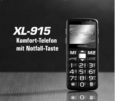Großtasten Senioren-Handy simvalley XL-915 Komfort mit Notfall-Taste simlockfrei - Bild 1 von 2