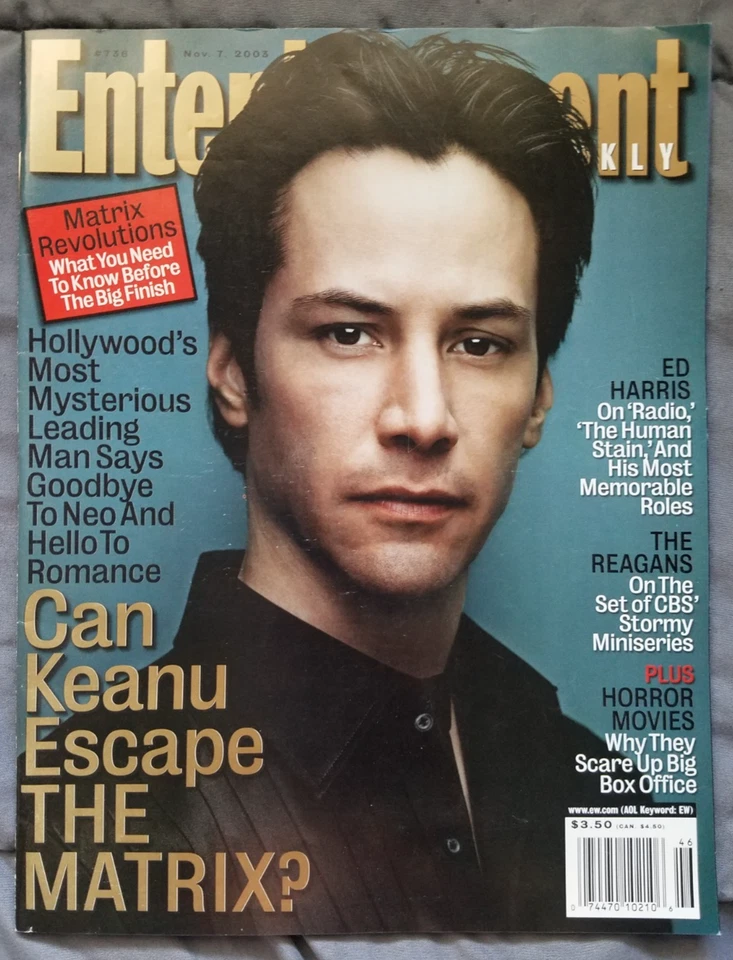 KEANU REEVES - Nov 7 2003 Entertainment Weekly  AMBER TAMBLYN - ED HARRIS  STING - Image 1 of 4