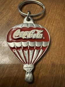 VINTAGE 1997 COCA COLA Hot Air Balloon KEY CHAIN MADE IN USA - Picture 1 of 3