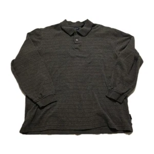 IZOD Men's Polo ⛳️ Golf Shirt Long Sleeve 100% Cotton Color Gray Size Large  - Picture 1 of 4