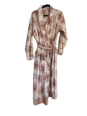 Roupão de algodão romântico vintage floral rosas Laura Ashley grande novo com etiquetas Cottage Core - Imagem 1 de 4