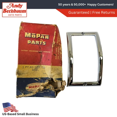 1951-1952 Chrysler New Yorker Left Parking Lamp Light Chrome Bezel 1370122 NOS - Image 1 of 4