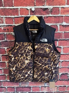 Chaleco de plumón The North Face 96 retro Nuptse 700 marrón carbón capucha para hombre L - Imagen 1 de 7