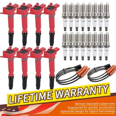 8 bobinas de encendido y bujía y cable aptos para Ford F-150 F-250 Super Duty F-350 6,2 L Foto 1 de 4