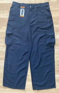Well Worn Women Cargo Pant Black 16/36 Wide leg INSEAM 31.5 Cotton Blend - Picture 1 of 9