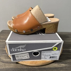 Dansko Giana vollnarbige hellbraune Damen-Sandalen Größe 6 mit Absatz 3630-371200 NEU - Bild 1 von 10