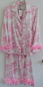 New Bon Viviann Women’s English Rose Pajamas Pink Feathers The Day Dreamer Small - Picture 1 of 10