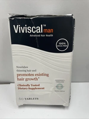 Viviscal Man Advanced Hair Health 60 Comprimidos Exp: 27/03 Caja Dañada!!! Foto 1 de 2