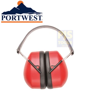 Portwest PW41 folding red super ear defenders muffs protectors - Picture 1 of 3