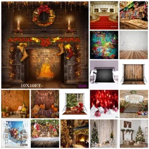 Abstract Autumn Christmas Vinyl Photography Studio Props Backdrop Background - Picture 1 of 75