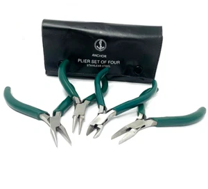 Pliers Set of 4 Half Round Plier Wire Cut Watchmakers Jewellers Craft Hobbies - Picture 1 of 3