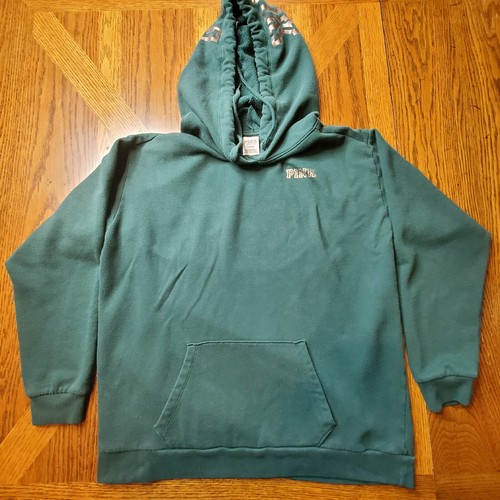 UNDERCOVER Felpa con cappuccio Victoria's Secret Rosa Rosa Verde Donna Media 22Wx26L SBIADITA VISTA