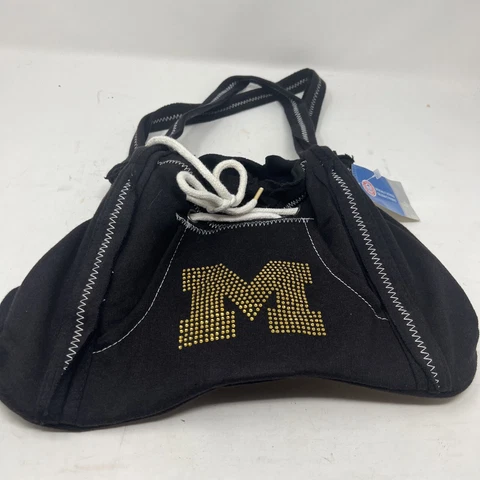 Michigan University Little Earth Handbag Purse Black Sweatshirt Material Cover