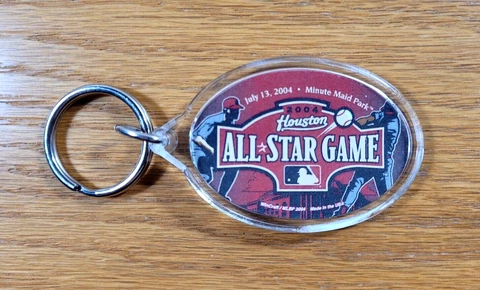 ALL-STAR GAME 2004 Houston Astros Host MLB Baseball Plastic Key Ring Key Chain Cover