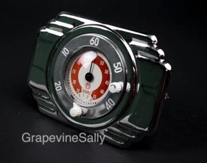O'Keefe & Merritt Vintage Stufa Parte Incassata NUOVO CROMATO Deco Orologio Timer - Foto 1 di 8
