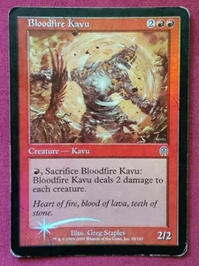 Magic The Gathering APOCALYPSE FOIL BLOODFIRE KAVU tarjeta roja Magic The Gathering - Imagen 1 de 2