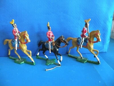 Heyde Montado en Caballo Soldado Lote de 3 (6 piezas) Figuras de Juguete de Plomo Mixto De Colección B15 Foto 1 de 4