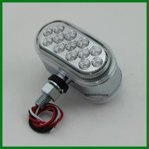 Guardabarros de luz de pedestal ovalado carcasa cromada 26 LED lente transparente ámbar - Imagen 1 de 4