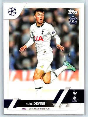 Alfie Devine 2023 Topps UEFA Club Competitions  RC #129 Tottenham - Image 1 of 2