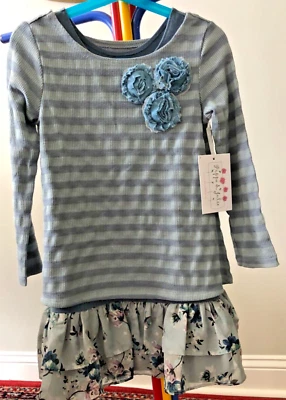 Vestido sin mangas Pippa & Julie para niñas línea A talla 6 con túnica top es nuevo 2 piezas Foto 1 de 4