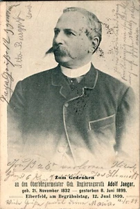 AK GRUSS AUS WUPPERTAL ELBERFELD OBERBÜRGERMEISTER REGIERUNGSRAT A. JAEGER 1899 - Bild 1 von 2