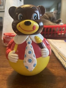 The First Years Jingle Teddy Bear Rolly Polly Toy 1972, Vintage - Picture 1 of 24